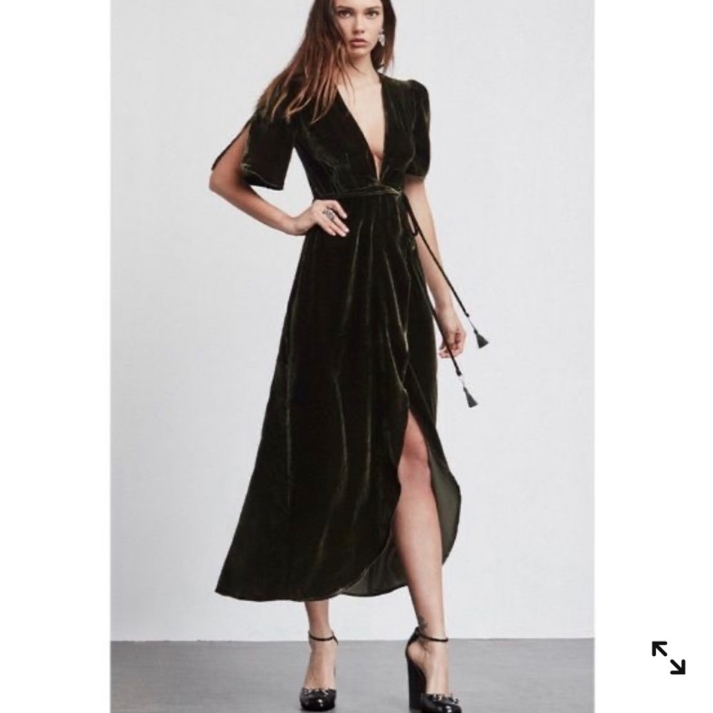 Reformation Dark Green Maxi Dress